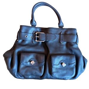 Cole Haan Black Pebbled Leather Handbag